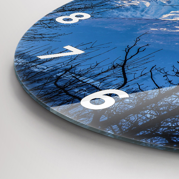 Horloge ronde Vue sur la montagne