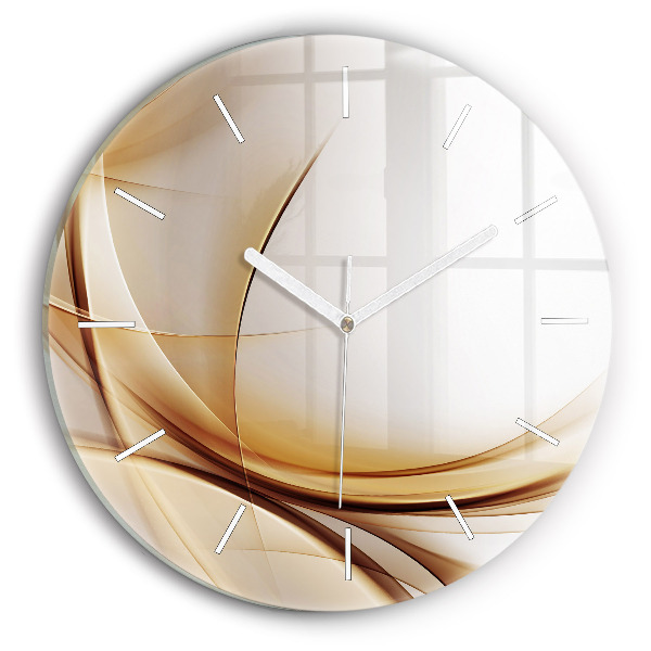 Horloge ronde Abstraction dorée