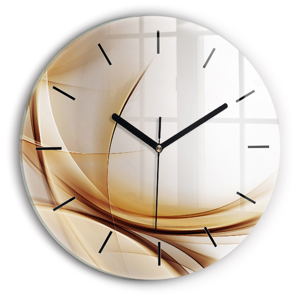 Horloge ronde Abstraction dorée