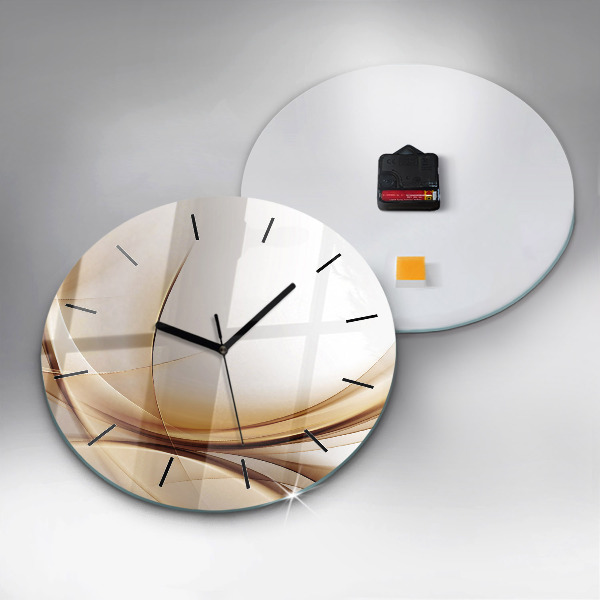 Horloge ronde Abstraction dorée