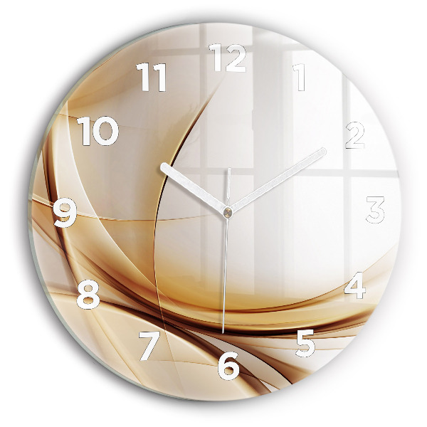 Horloge ronde Abstraction dorée