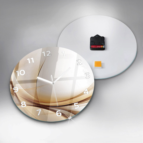 Horloge ronde Abstraction dorée