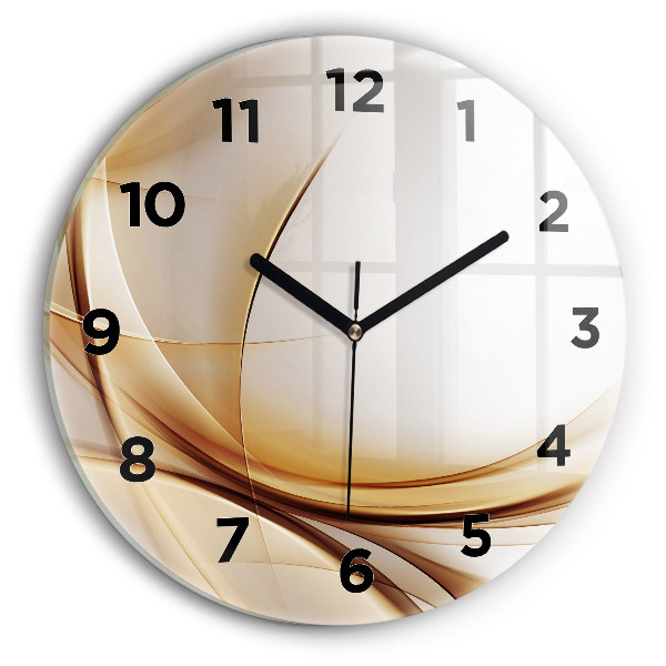 Horloge ronde Abstraction dorée