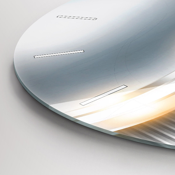 Horloge ronde Abstraction métallique