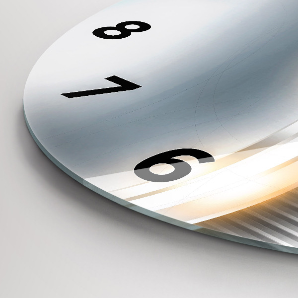 Horloge ronde Abstraction métallique