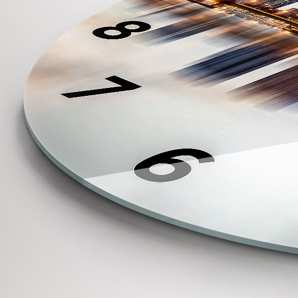 Pendule murale ronde Panorama avec la Tour Eiffel