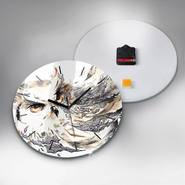 Horloge ronde Hibou symbole de sagesse