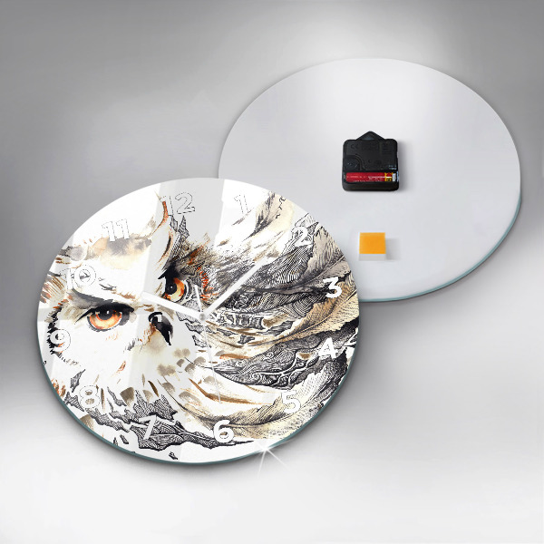 Horloge ronde Hibou symbole de sagesse