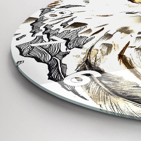 Horloge ronde Hibou symbole de sagesse