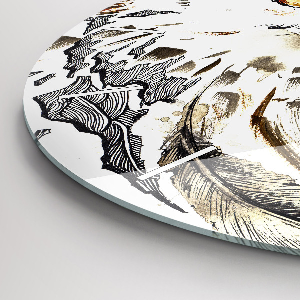 Horloge ronde Hibou symbole de sagesse