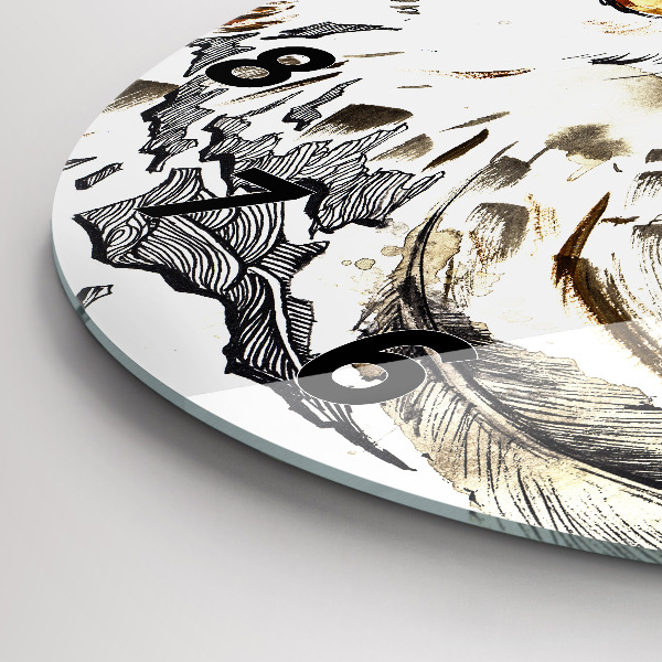 Horloge ronde Hibou symbole de sagesse