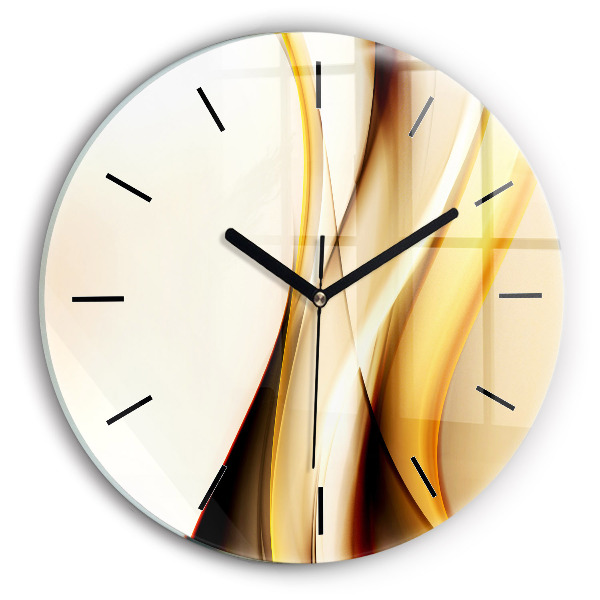 Horloge ronde Vague abstraite