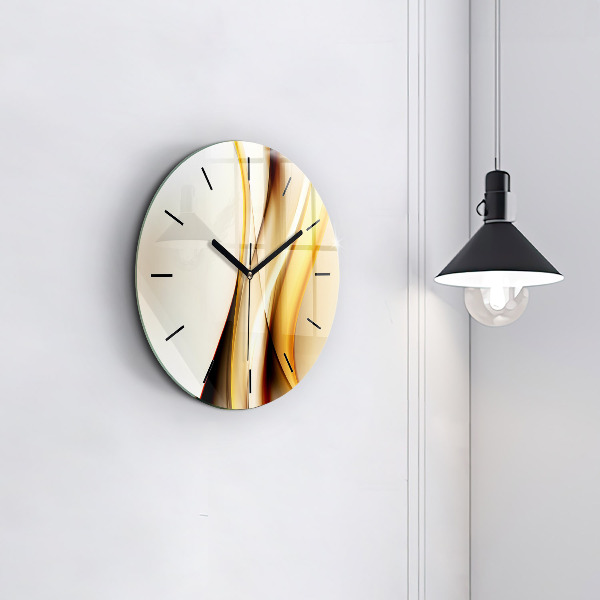 Horloge ronde Vague abstraite