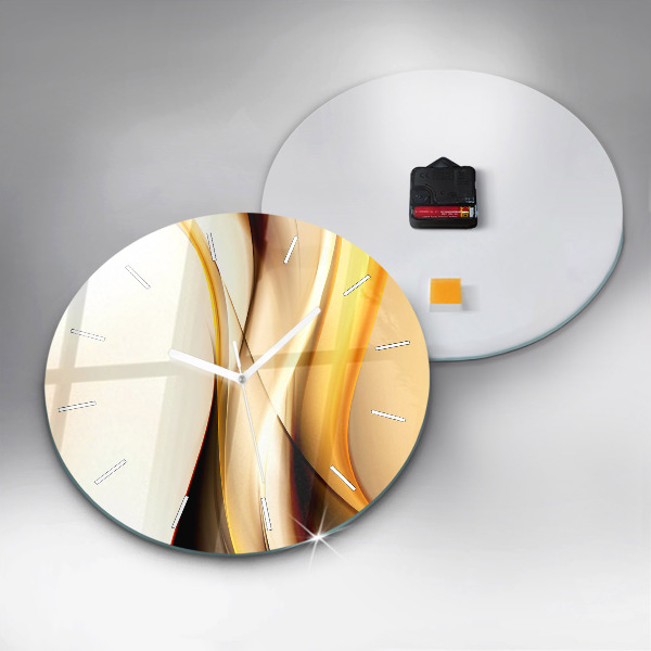 Horloge ronde Vague abstraite