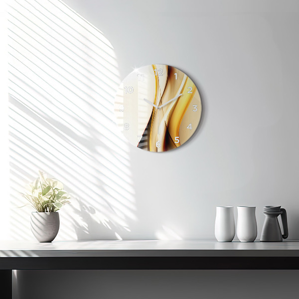 Horloge ronde Vague abstraite