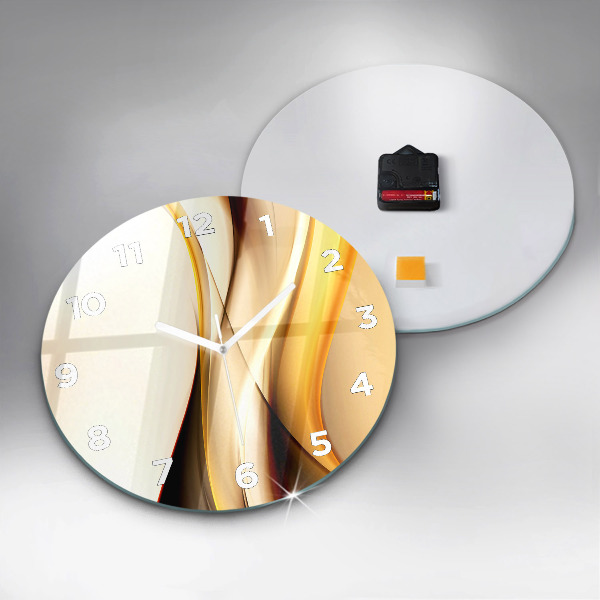 Horloge ronde Vague abstraite