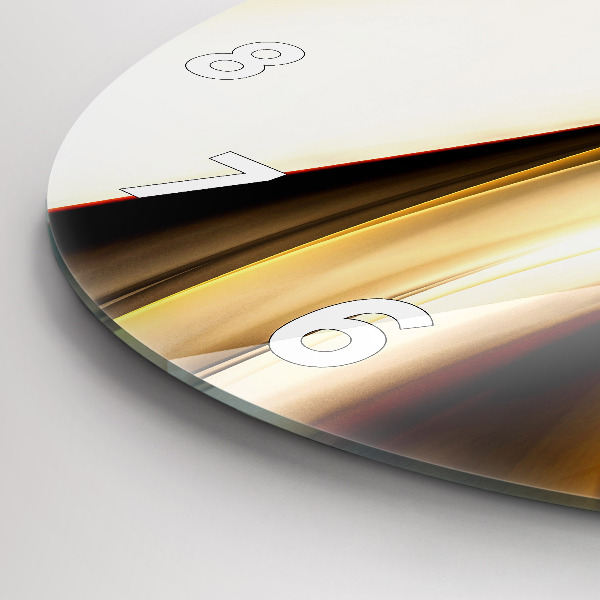 Horloge ronde Vague abstraite