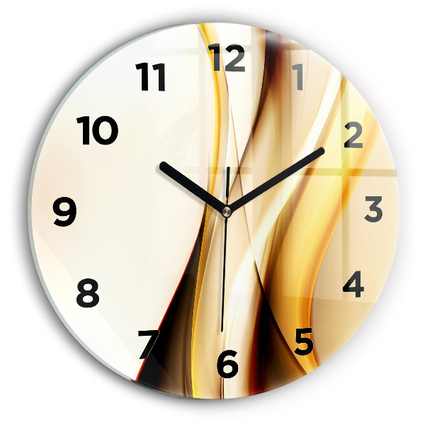 Horloge ronde Vague abstraite