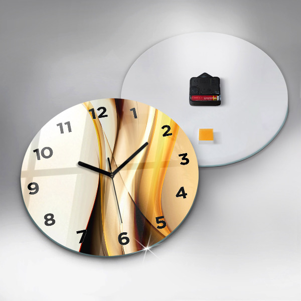 Horloge ronde Vague abstraite