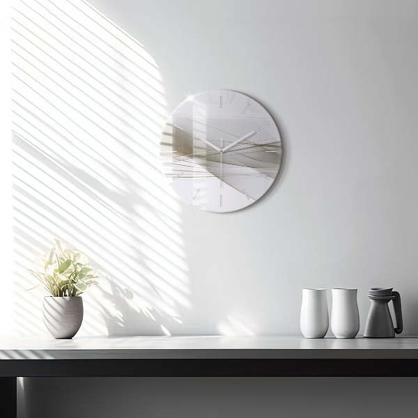 Horloge ronde Abstraction lumineuse
