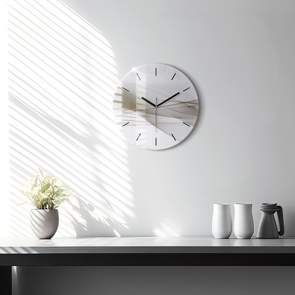 Horloge ronde Abstraction lumineuse