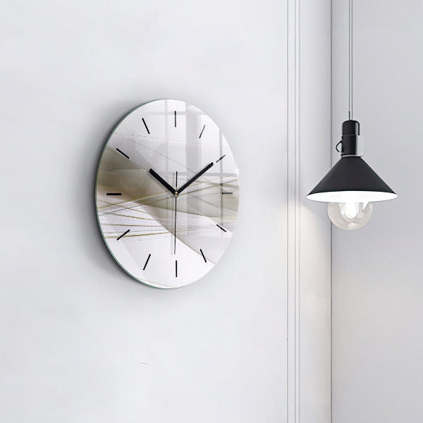 Horloge ronde Abstraction lumineuse