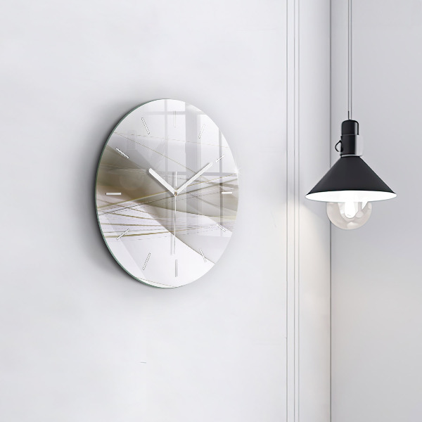 Horloge ronde Abstraction lumineuse