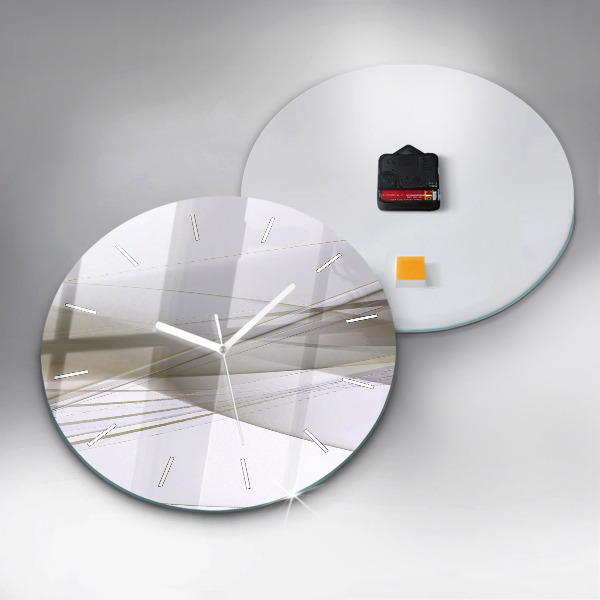 Horloge ronde Abstraction lumineuse