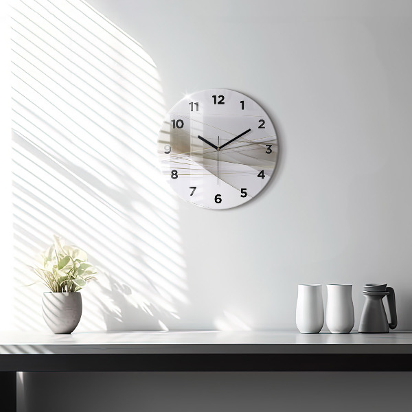 Horloge ronde Abstraction lumineuse