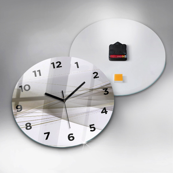 Horloge ronde Abstraction lumineuse