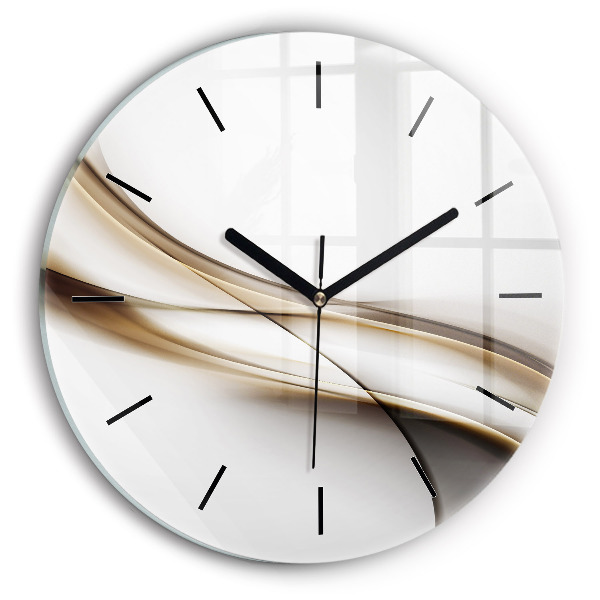 Horloge ronde Lignes abstraites