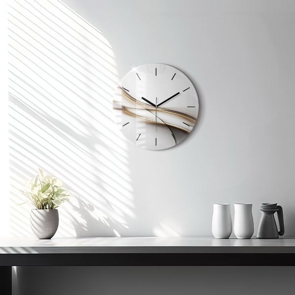 Horloge ronde Lignes abstraites