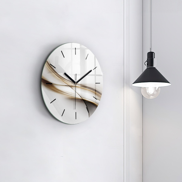 Horloge ronde Lignes abstraites