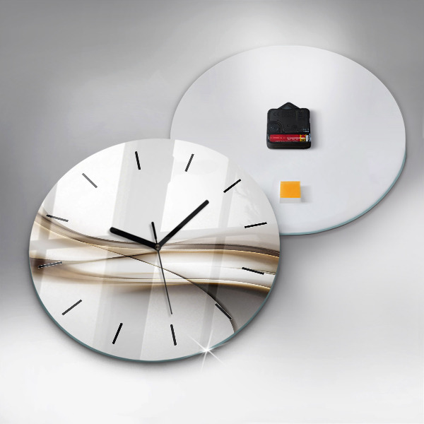 Horloge ronde Lignes abstraites