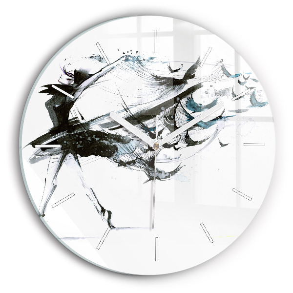 Horloge ronde Femme dansant le ballet