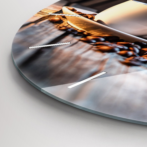 Horloge ronde Une tasse de café
