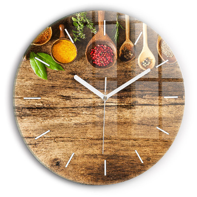Horloge ronde 'Cuillères d''épices'