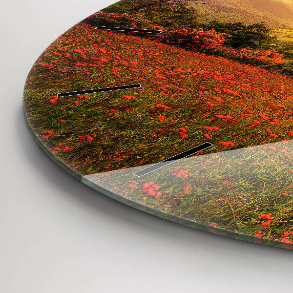 Horloge ronde 'Arbre en forme de cœur d''amour'