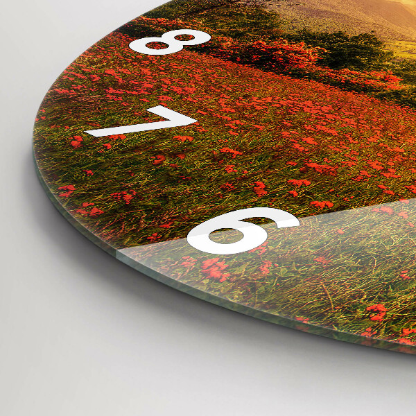 Horloge ronde 'Arbre en forme de cœur d''amour'