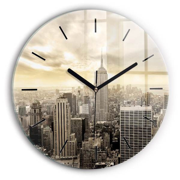 Horloge ronde Gratte-ciel à New York