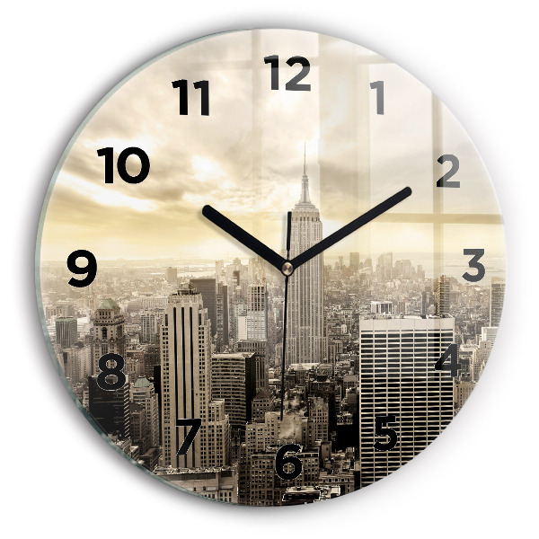 Horloge ronde Gratte-ciel à New York
