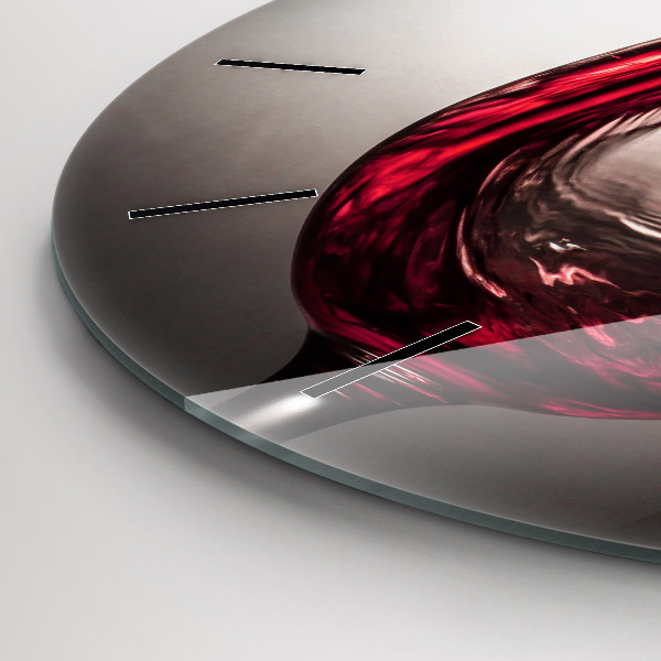 Horloge ronde Un verre de vin