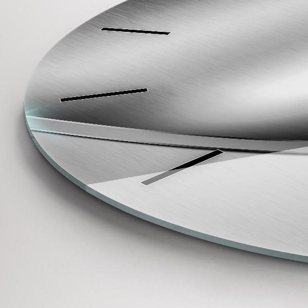 Pendule murale ronde Abstraction en métal gris