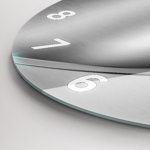 Pendule murale ronde Abstraction en métal gris