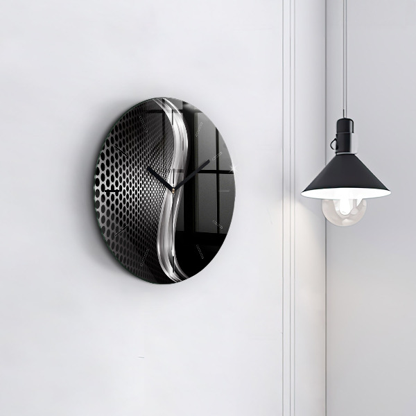 Horloge ronde Abstraction du black metal