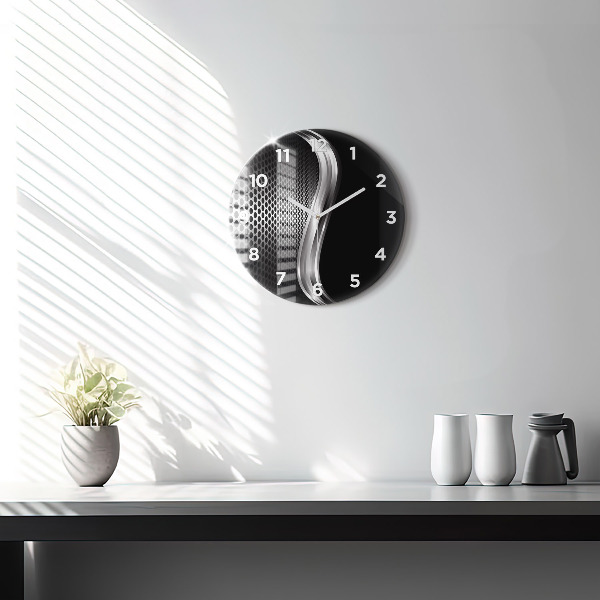 Horloge ronde Abstraction du black metal