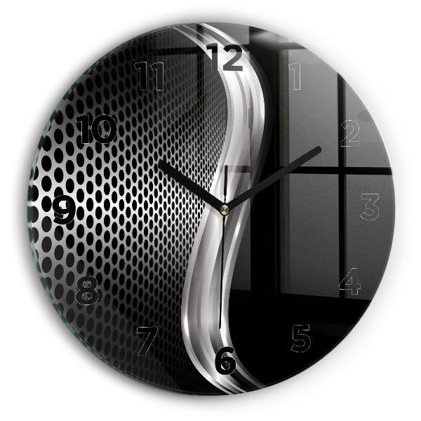 Horloge ronde Abstraction du black metal