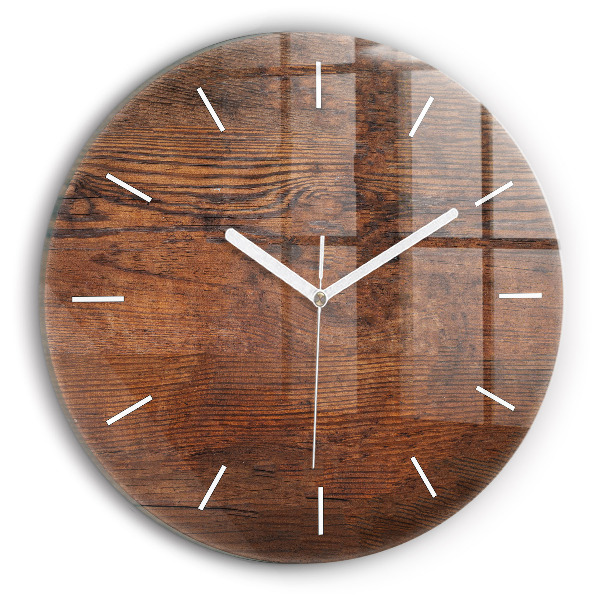 Pendule murale ronde Vieux bois