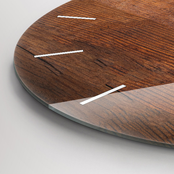 Pendule murale ronde Vieux bois