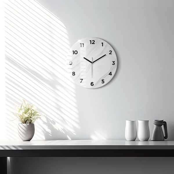 Pendule murale ronde Marbre décoratif
